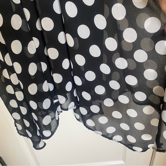 Maurices Black & White Flowy Polka Dot Dress M - Picture 5 of 13